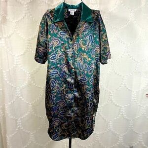 Sostanza contemporary apparel paisley satin shirt